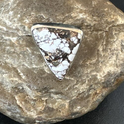 Men's & Women's Wild Horse Turquoise Ring | Navajo Sterling Silver | Sz 8 | 17353