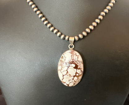 Navajo Wild Horse Necklace Pendant | Sterling Silver | Authentic Native American Handmade | 15730