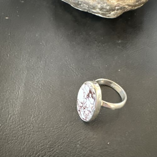 Men's and Women's Wild Horse Turquoise Ring | Navajo Sterling Silver | Sz 8 | 17360