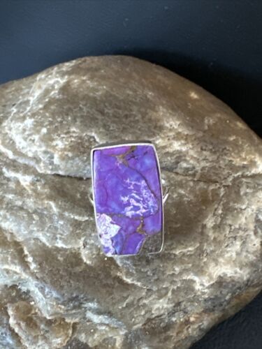 Southwestern Navajo Purple Mojave Turquoise Ring | Sterling Silver | Sz 6 | 15611 - Masha USA