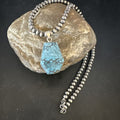 Men's Spiderweb Turquoise Pendant | Navajo Pearls Sterling Silver Necklace | Authentic Native American | 15532