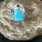 Navajo Sterling Silver Blue Kingman Turquoise Ring | Sz 8 | Authentic Native American Handmade | 17597