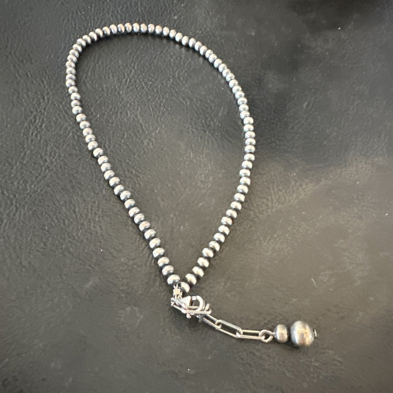 ANKLET Popular Sterling Silver Beads Sterling Silver Necklace 3mm 10" 90310