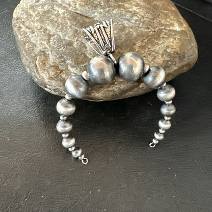 Naja Sterling Silver Navajo Beads Pendant 2.5" 18923