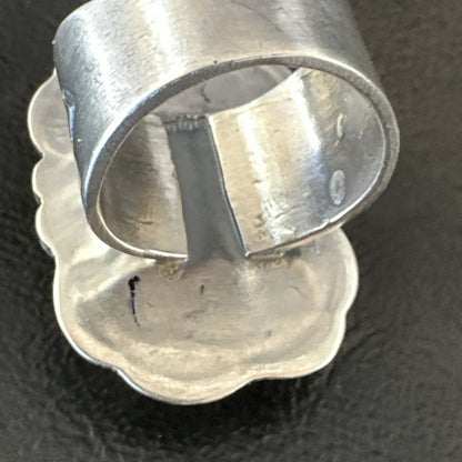 Men Women Golden Hills Turquoise Navajo Sterling Silver Ring Sz 8 18957
