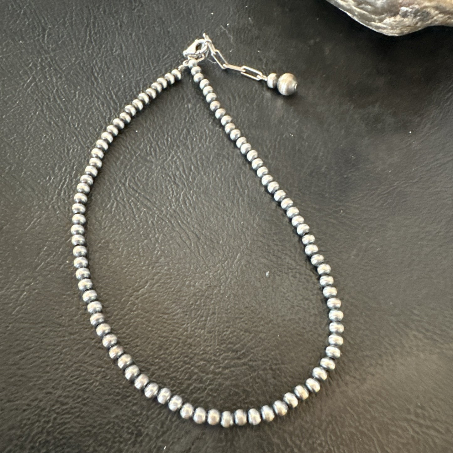 ANKLET Popular Sterling Silver Beads Sterling Silver Necklace 3mm 10" 90310