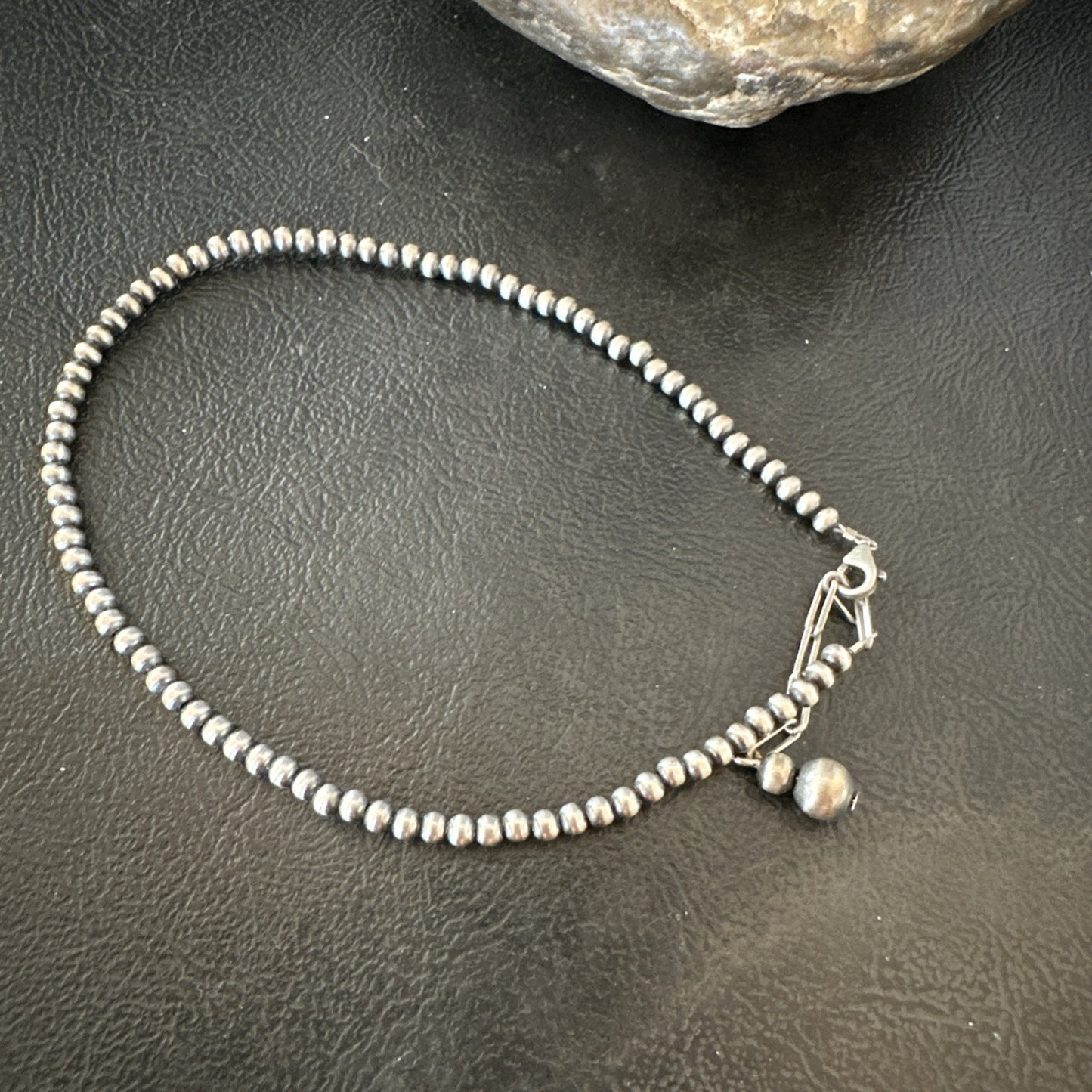 ANKLET Popular Sterling Silver Beads Sterling Silver Necklace 3mm 10" 90310