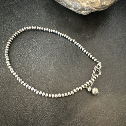 ANKLET Popular Sterling Silver Beads Sterling Silver Necklace 3mm 10" 90310