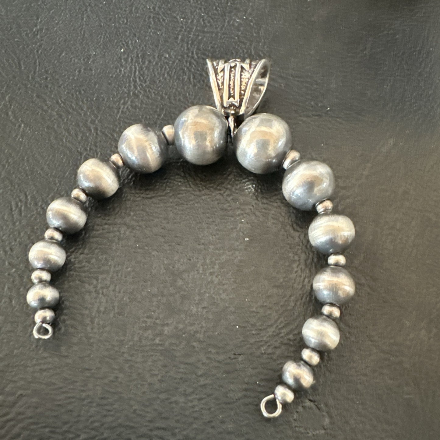 Naja Sterling Silver Navajo Beads Pendant 2.5" 18923