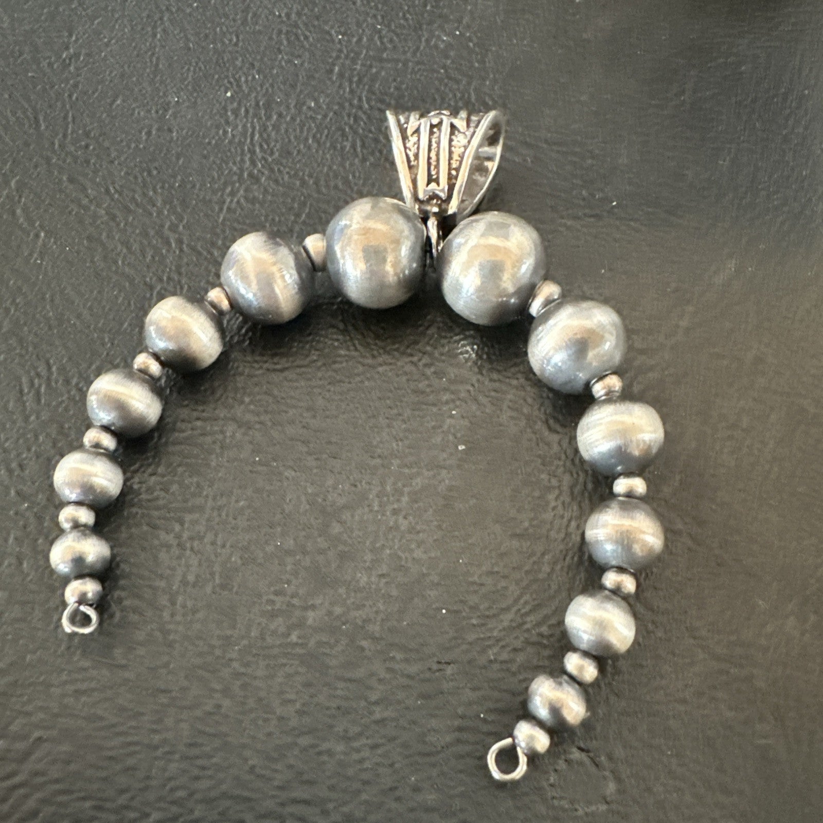 Naja Sterling Silver Navajo Beads Pendant 2.5" 18923