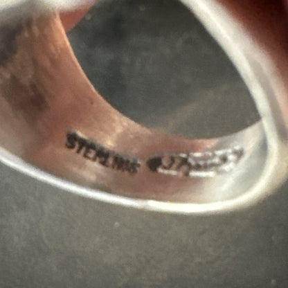 Men Women Golden Hills Turquoise Navajo Sterling Silver Ring Sz 8 18958