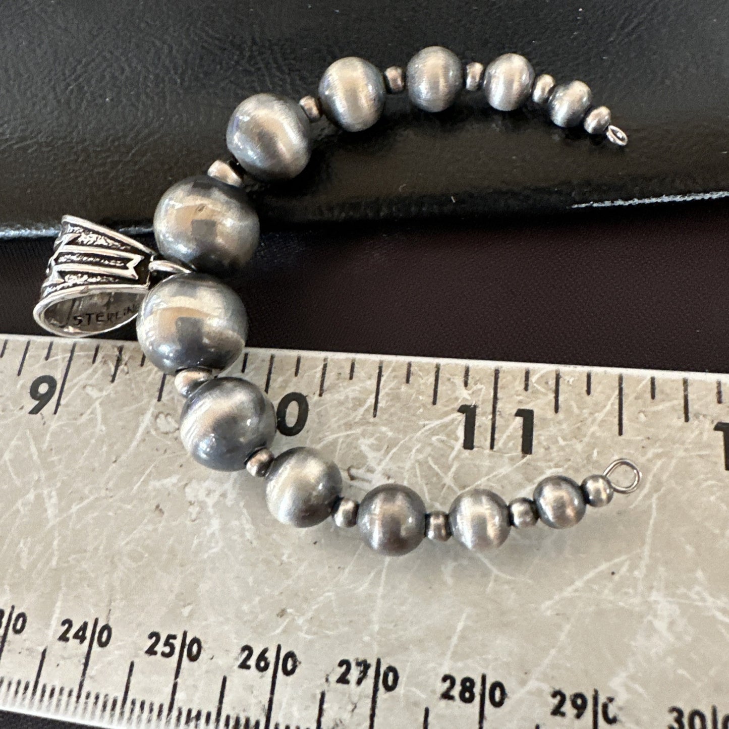 Naja Sterling Silver Navajo Beads Pendant 2.5" 18923