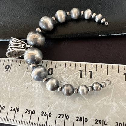 Naja Sterling Silver Navajo Beads Pendant 2.5" 18923