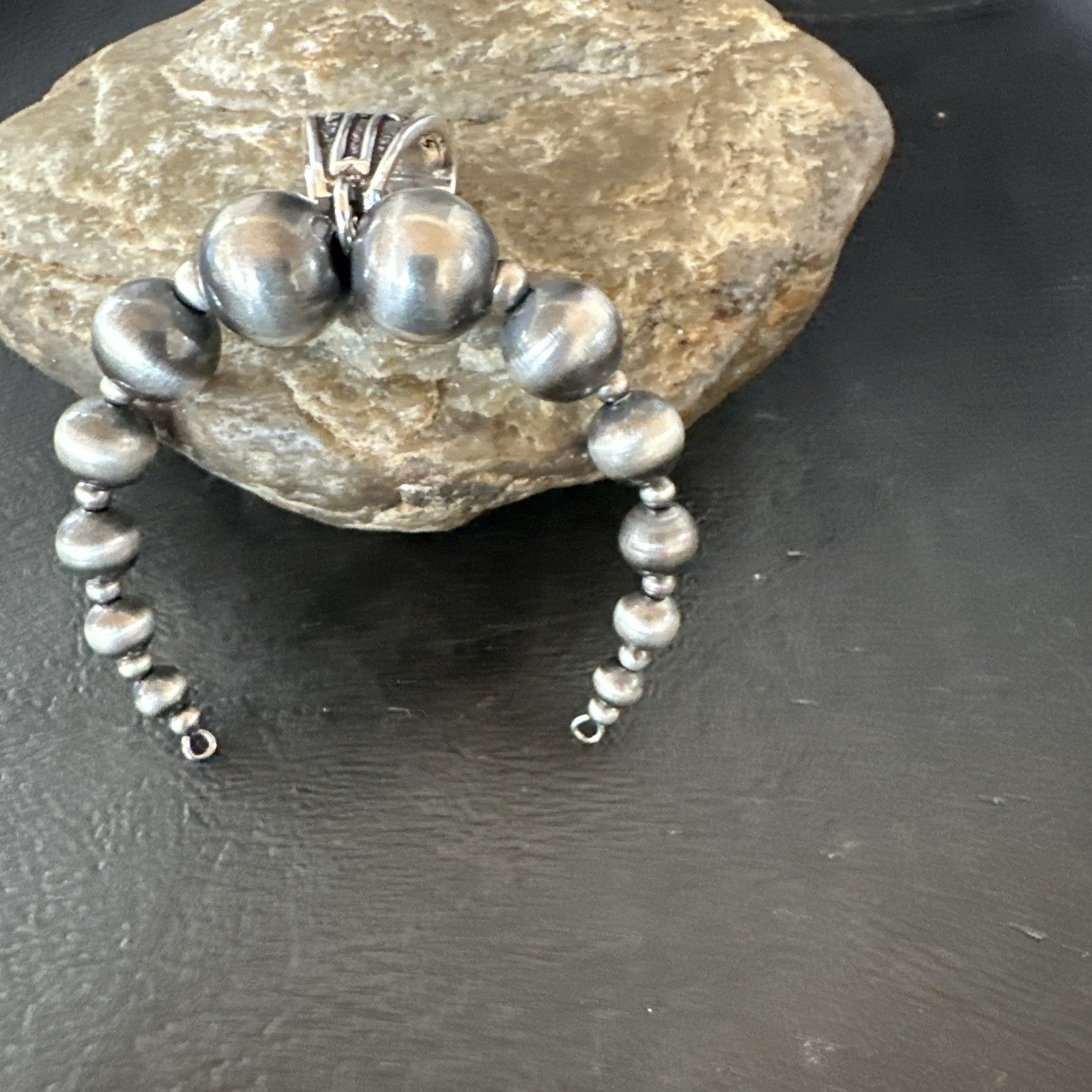 Naja Sterling Silver Navajo Beads Pendant 2.5" 18923