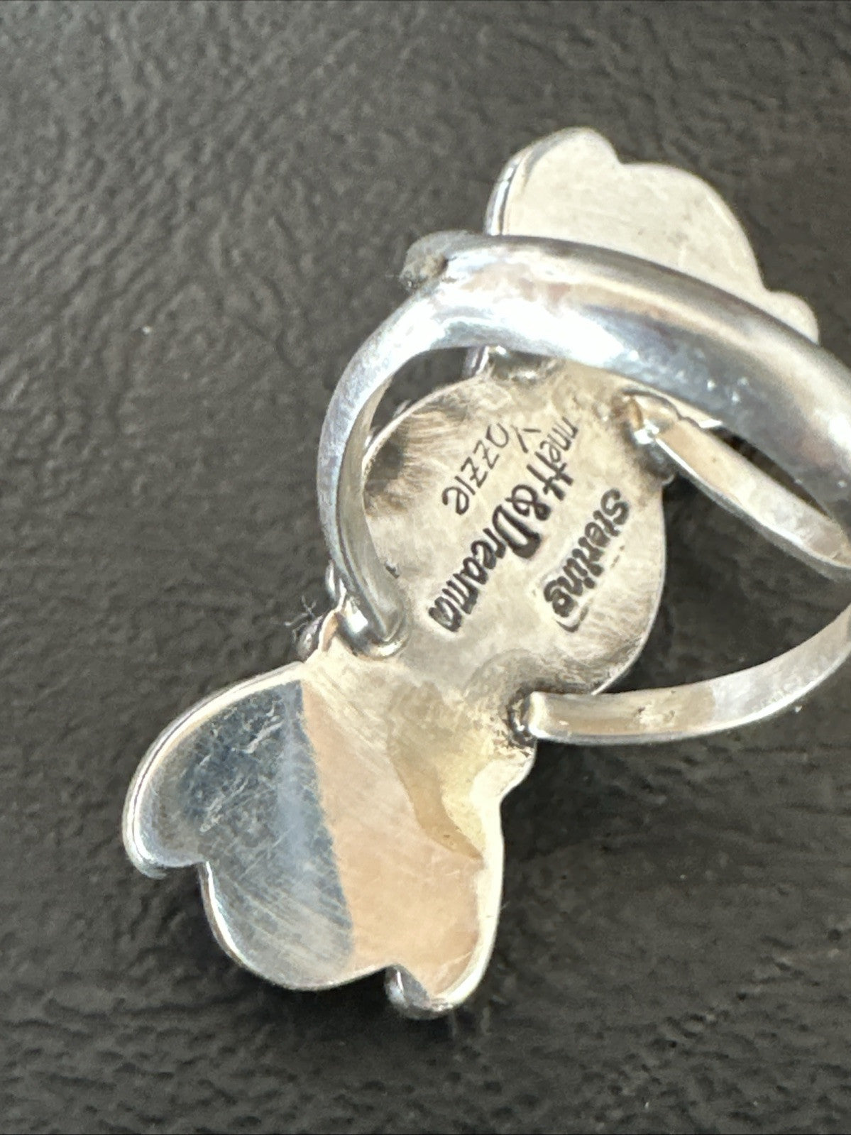 Womens White MOP Cluster Navajo Sterling Silver Ring Size 6 18888