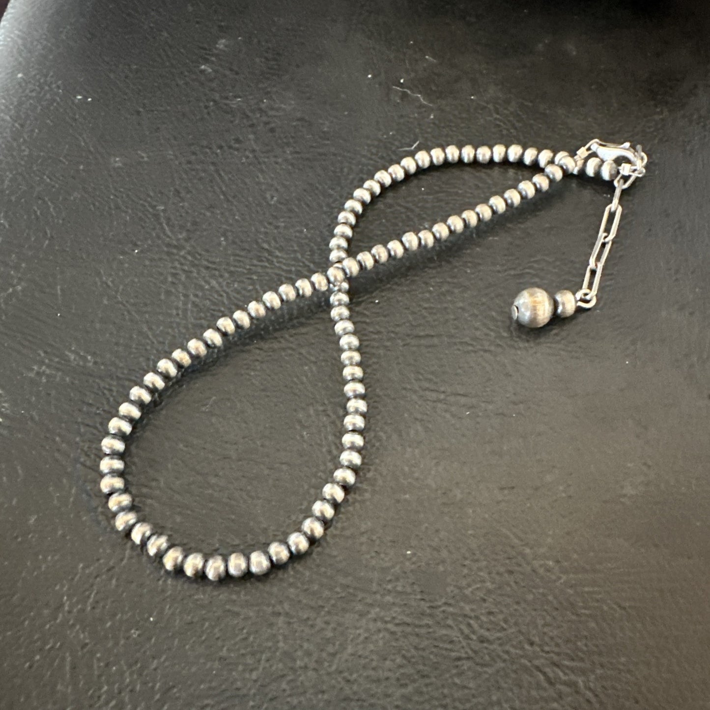 ANKLET Popular Sterling Silver Beads Sterling Silver Necklace 3mm 10" 90310