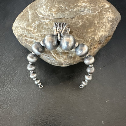 Naja Sterling Silver Navajo Beads Pendant 2.5" 18923