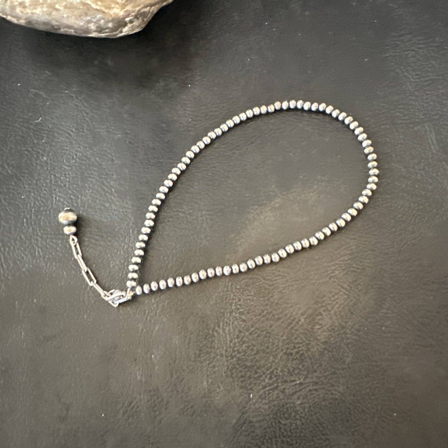 ANKLET Popular Sterling Silver Beads Sterling Silver Necklace 3mm 10" 90310
