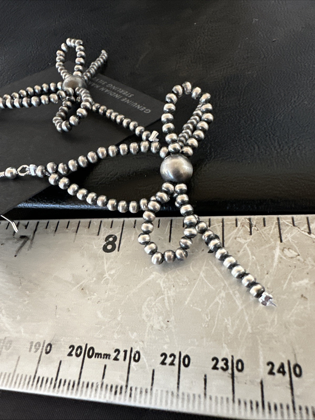 Sterling Silver Beads 3mm BOW Sterling Silver Bead Earrings 2.5” 18926
