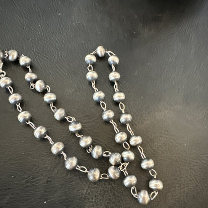 Rosary Bead Sterling Silver Beads Sterling Silver Beads Necklace 6mm 16" 91116