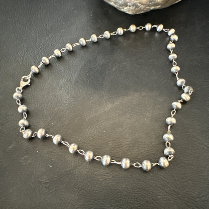 Rosary Bead Sterling Silver Beads Sterling Silver Beads Necklace 6mm 16" 91116