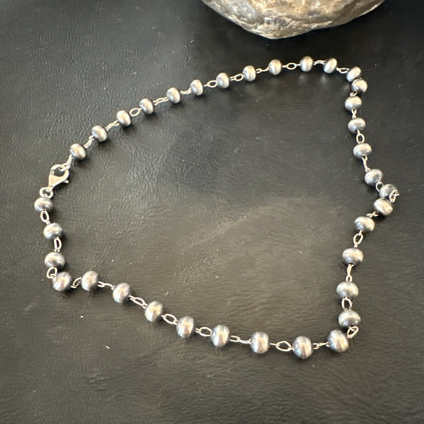 Rosary Bead Sterling Silver Beads Sterling Silver Beads Necklace 6mm 16" 91116
