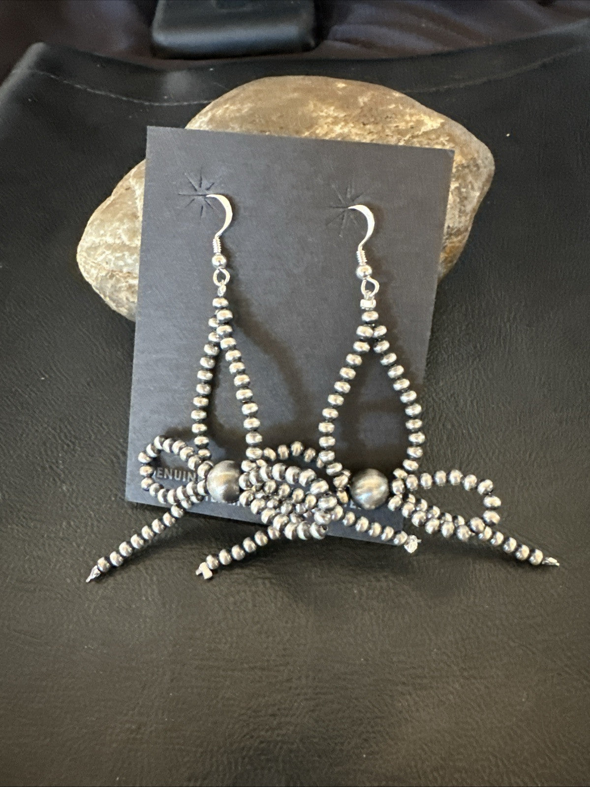 Sterling Silver Beads 3mm BOW Sterling Silver Bead Earrings 2.5” 18926