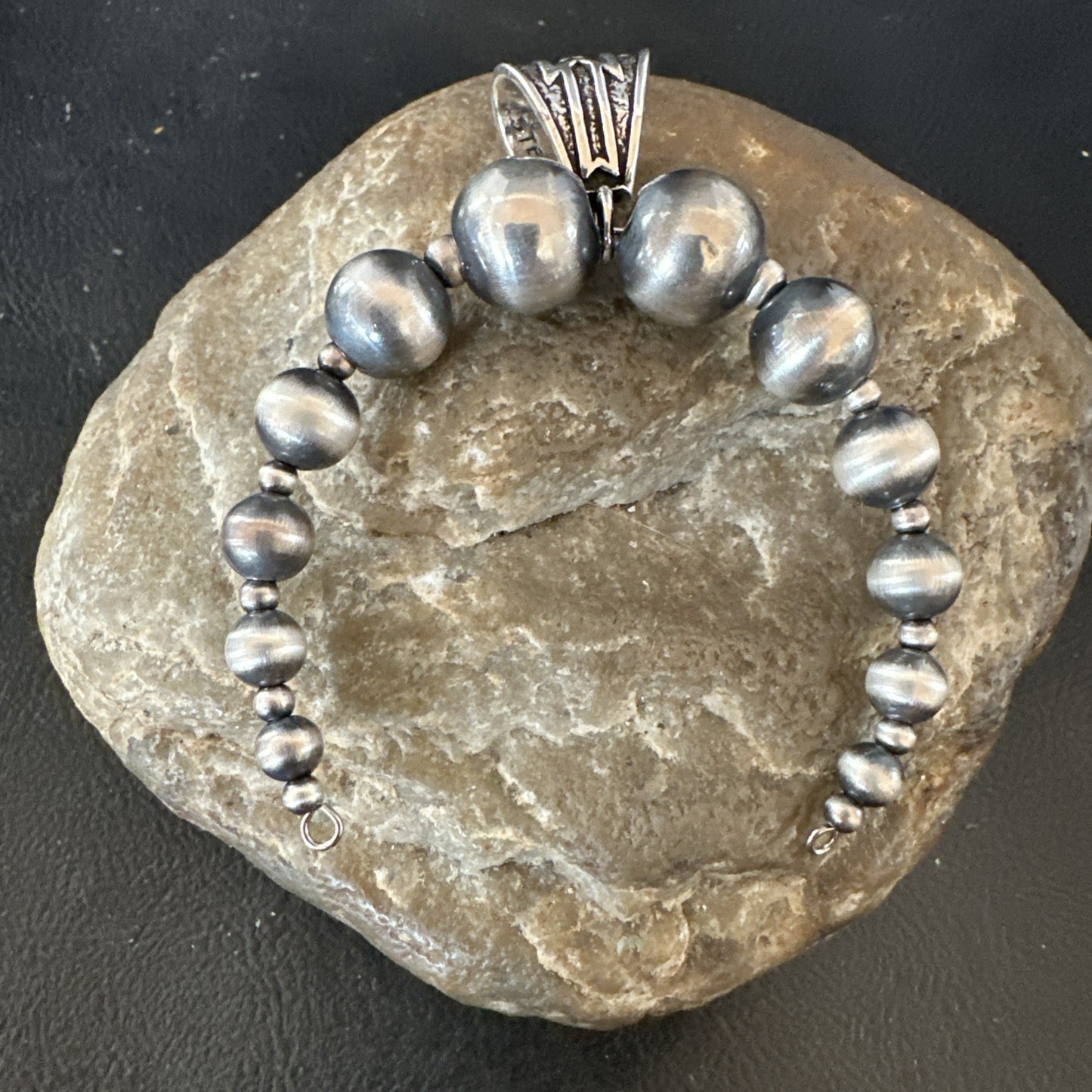 Naja Sterling Silver Navajo Beads Pendant 2.5" 18923
