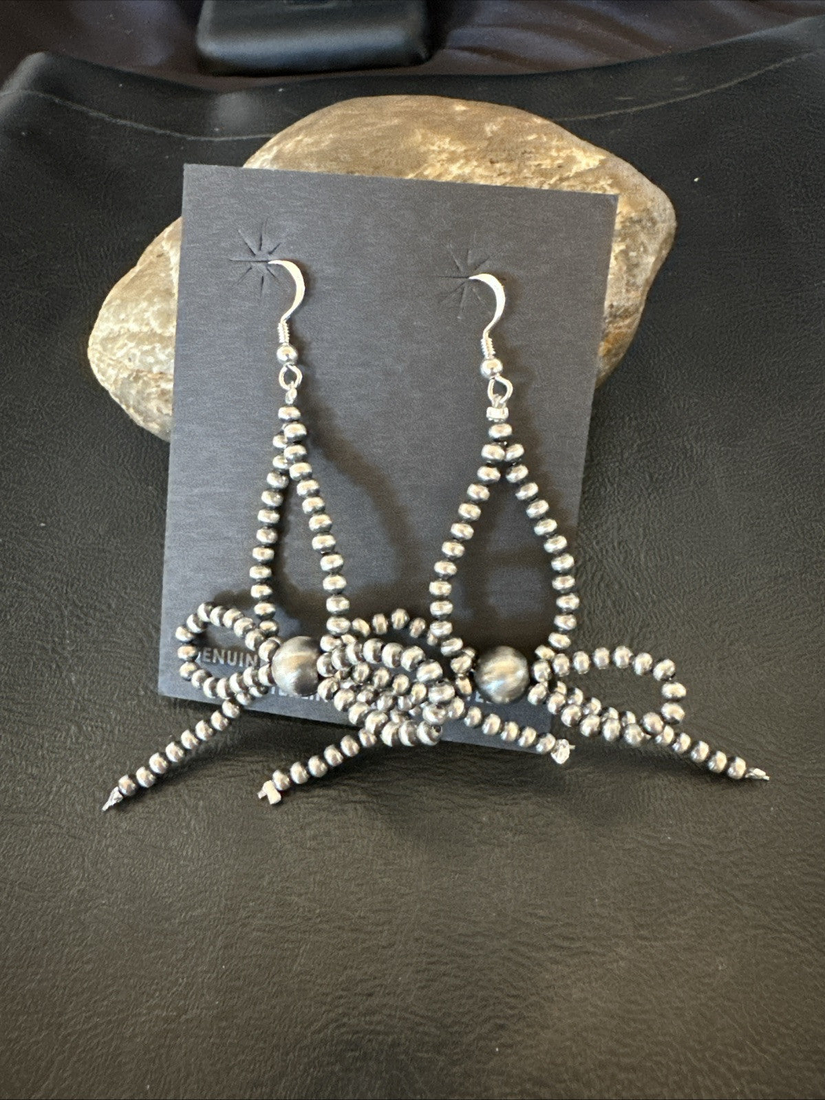 Sterling Silver Beads 3mm BOW Sterling Silver Bead Earrings 2.5” 18926