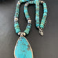 Navajo Pearls Spiderweb Beads Turquoise Necklace Pendant | Sterling Silver | Authentic Native American Handmade | 10239