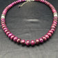 Navajo Purple Sugilite Bead Necklace | Sterling Silver | 23" | Authentic Native American Handmade | 4178