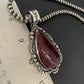 Navajo Purple Spiny Oyster Pendant Necklace | Sterling Silver | Authentic Native American Handmade | 11308