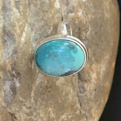 Navajo Blue Turquoise Ring | Sterling Silver | Sz 6 | Authentic Native American Handmade | 11430