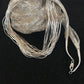 Native American Heishi Tubes Necklace | 30 Strands Liquid Sterling Silver | 23" | 8481