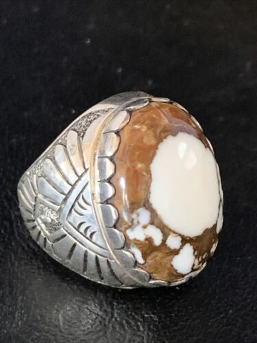 Southwestern Men's XL Ring | Wild Horse Turquoise | Sterling Silver | Sz 8.5 | 13775 - Masha USA