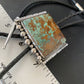Navajo Green Royston Turquoise Bolo Tie | Sterling Silver | Authentic Native American Handmade | 12883