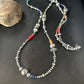4mm - 16mm Mixed Gauge Sterling Silver Navajo Pearls | Multi-Color Bead | Authentic Native American Handmade Necklace | Length 18"-96"
