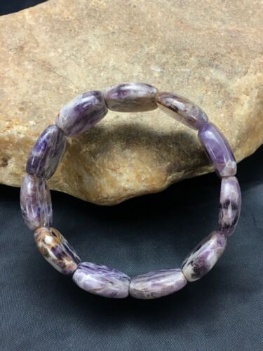 Native American Purple Charoite Stretch Bracelet | Elastic | 7.25" Adjustable | 3016