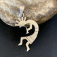 Navajo Kokopelli Pendant | Stamped Sterling Silver | 2.25" | Authentic Native American Handmade | 13682