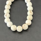 Native American Handmade White Howlite Bead Bracelet | 10mm Round | Stretchable | 11840