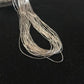 Native American Heishi Tubes Necklace | 30 Strands Liquid Sterling Silver | 23" | 8481