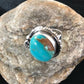 Navajo Blue Pilot Mountain Turquoise Ring | Sterling Silver | Sz 9 | Authentic Native American Handmade | 8242