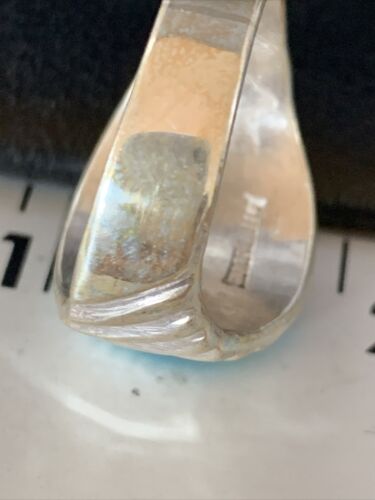 Navajo Blue Kingman Turquoise Ring | Sterling Silver | Sz 9 | Authentic Native American Handmade | 14155