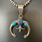 Navajo Sterling Silver Pendant Necklace | Denim Lapis & Turquoise | Authentic Native American Handmade | 13633