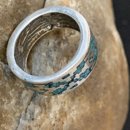 Navajo Women's Turquoise Ring | Sterling Silver | Sz 5 | Authentic Native American Handmade | 12467