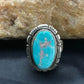 Navajo Sterling Silver Turquoise Ring | Sz 7.25 | Southwestern Handcrafted | 2634