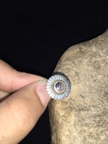 Navajo Women's Black Onyx & Tiger's Eye Pearl Ring | Authentic Native American Sterling Silver | Multi-Stone | Sz 6 | 1740