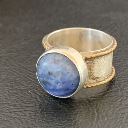 Southwestern Old Pawn Navajo Blue Lapis Ring | Sterling Silver | Sz 5 | Authentic Native American Handmade | 10379