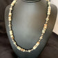 Men's Navajo Pearl Necklace with Wild Horse Turquoise Pendant | Sterling Silver | Single Strand | 10474