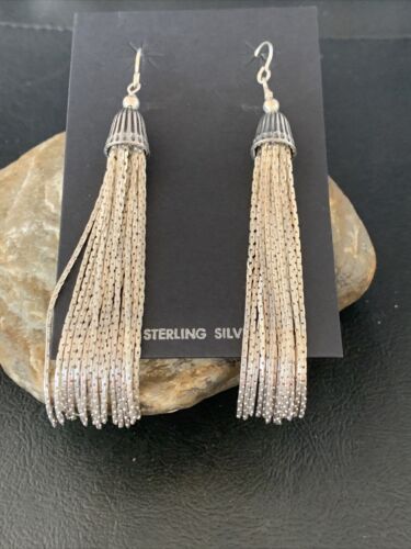 Old Pawn Southwestern Chandelier Dangle Earrings | Sterling Silver | 1" | 12990
